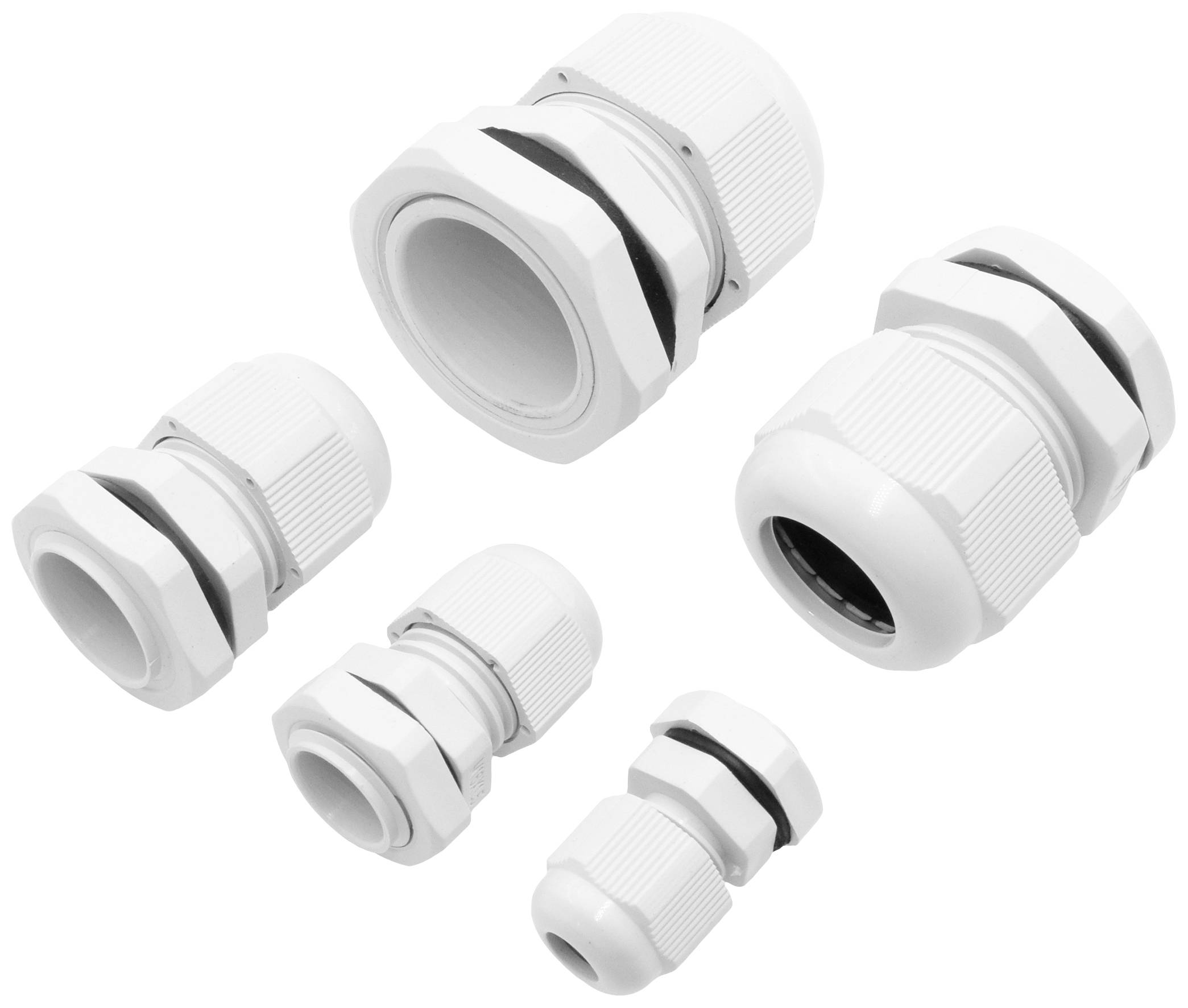 Quadrios 2102CA114 Kabelverschraubung Sortiment PA66 Weiß 60St.