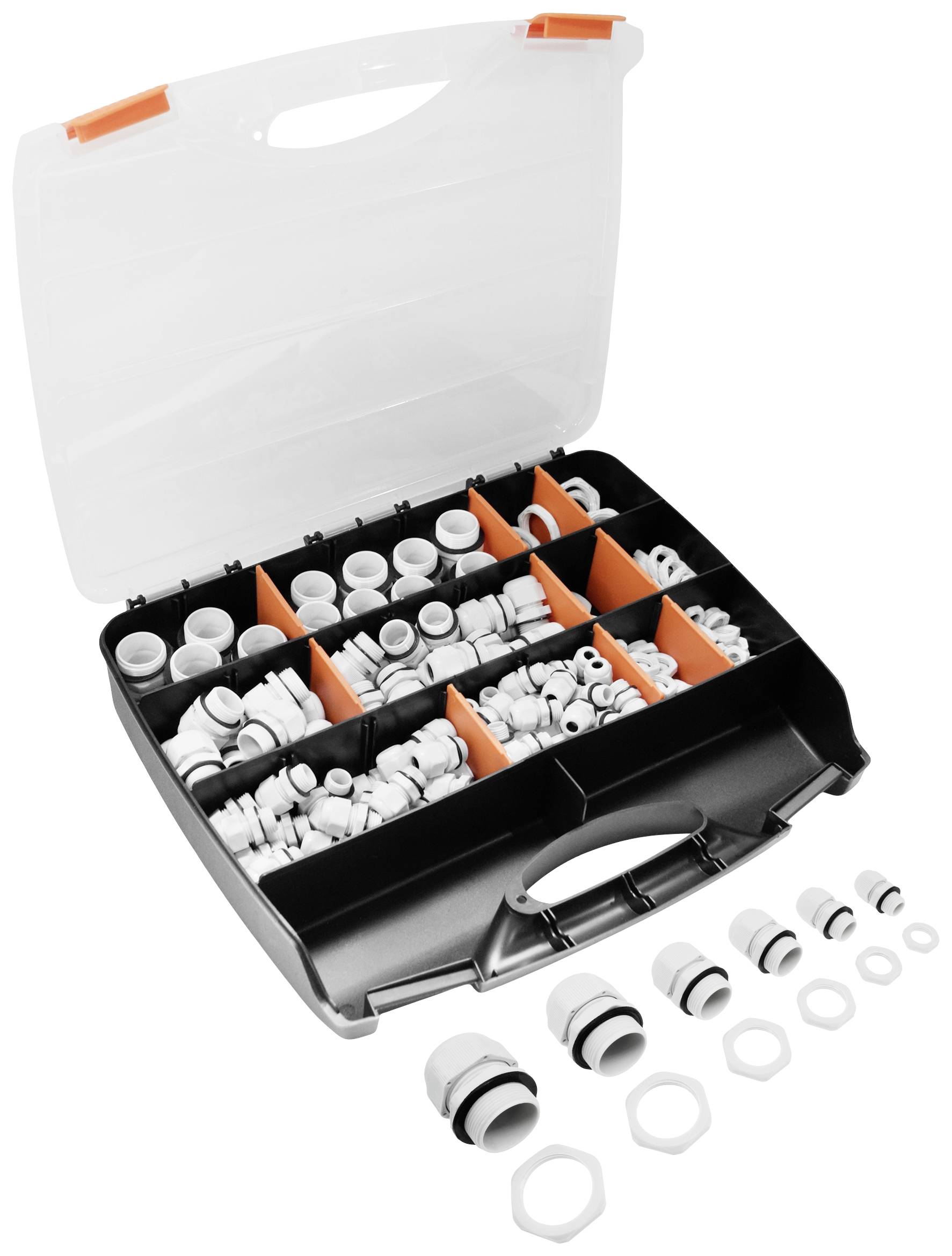 Quadrios 2102CA116 Kabelverschraubung Sortiment PA66 Weiß 224St.