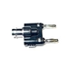 Mueller Electric BU-00260 Messadapter BNC-Buchse - Bananenstecker Silber Mueller Electric BU-00260 Messadapter BNC-Buchse - Bananenstecker Silber