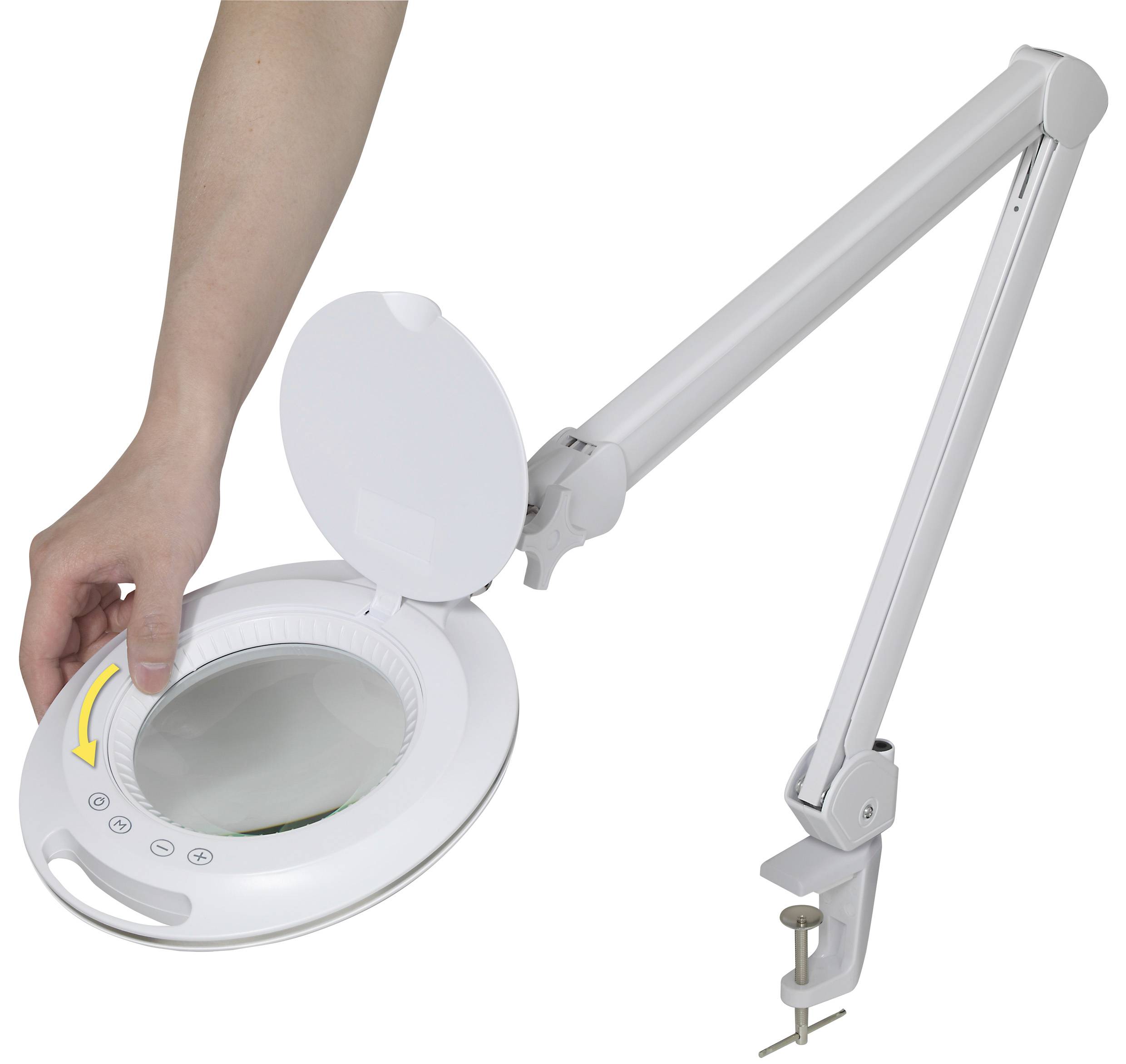 TOOLCRAFT TO-8118210 127mm UV LED Klemm-Lupenleuchte, 3 D Vergrößerungsfaktor: 1.75 x EEK: F (A - G)