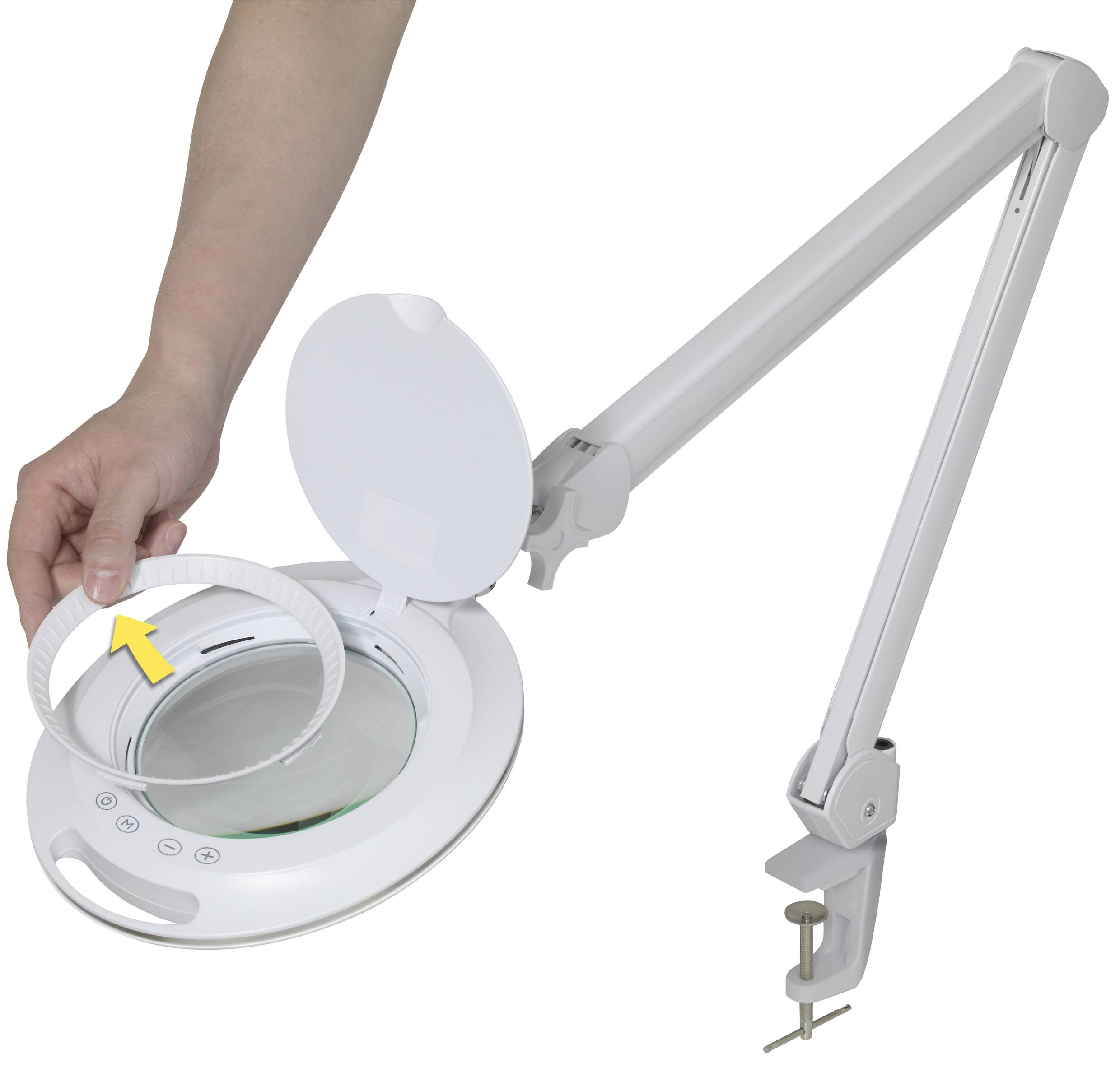 TOOLCRAFT TO-8118210 127mm UV LED Klemm-Lupenleuchte, 3 D Vergrößerungsfaktor: 1.75 x EEK: F (A - G)