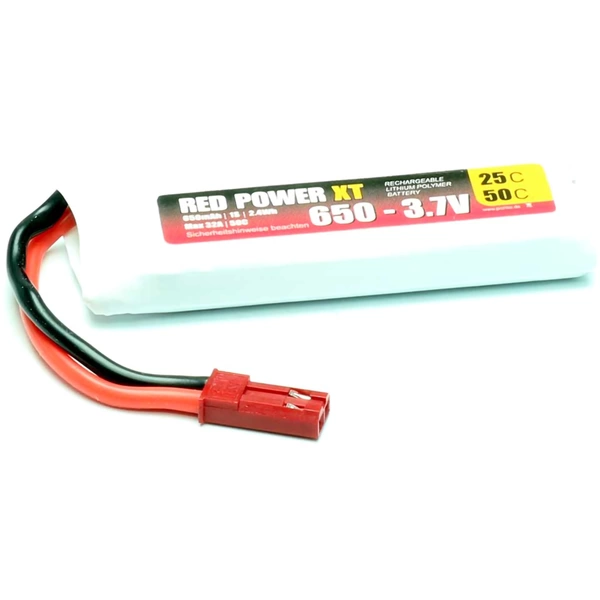 Red Power Modellbau-Akkupack (LiPo) 3.7V 600 mAh 25 C Softcase JST, BEC Red Power Modellbau-Akkupack (LiPo) 3.7V 600 mAh 25 C Softcase JST, BEC