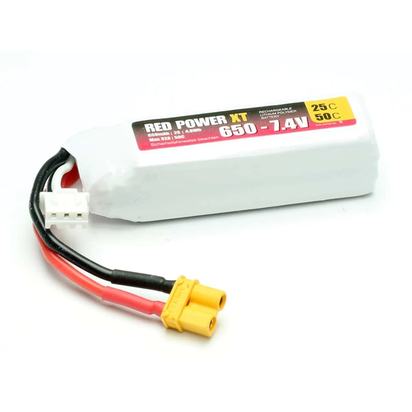 Red Power Modellbau-Akkupack (LiPo) 7.4V 650 mAh 25 C Softcase XT30 Red Power Modellbau-Akkupack (LiPo) 7.4V 650 mAh 25 C Softcase XT30
