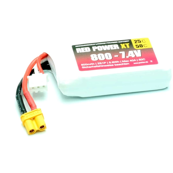 Red Power Modellbau-Akkupack (LiPo) 7.4V 800 mAh 25 C Softcase XT30 Red Power Modellbau-Akkupack (LiPo) 7.4V 800 mAh 25 C Softcase XT30