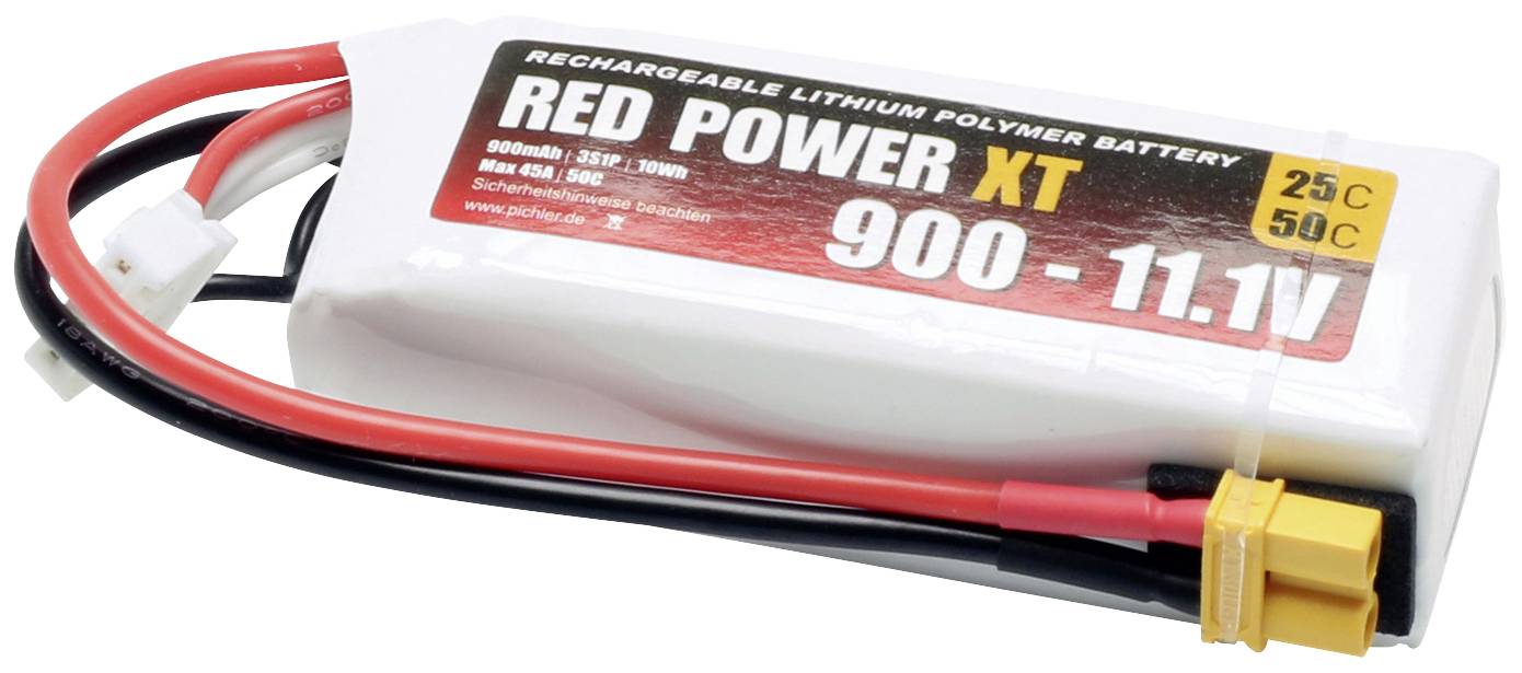 Red Power Modellbau-Akkupack (LiPo) 11.1V 900 mAh 25 C Softcase XT30