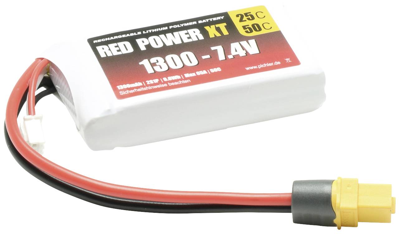Red Power Modellbau-Akkupack (LiPo) 7.4 V 1300 mAh 25 C Softcase XT60