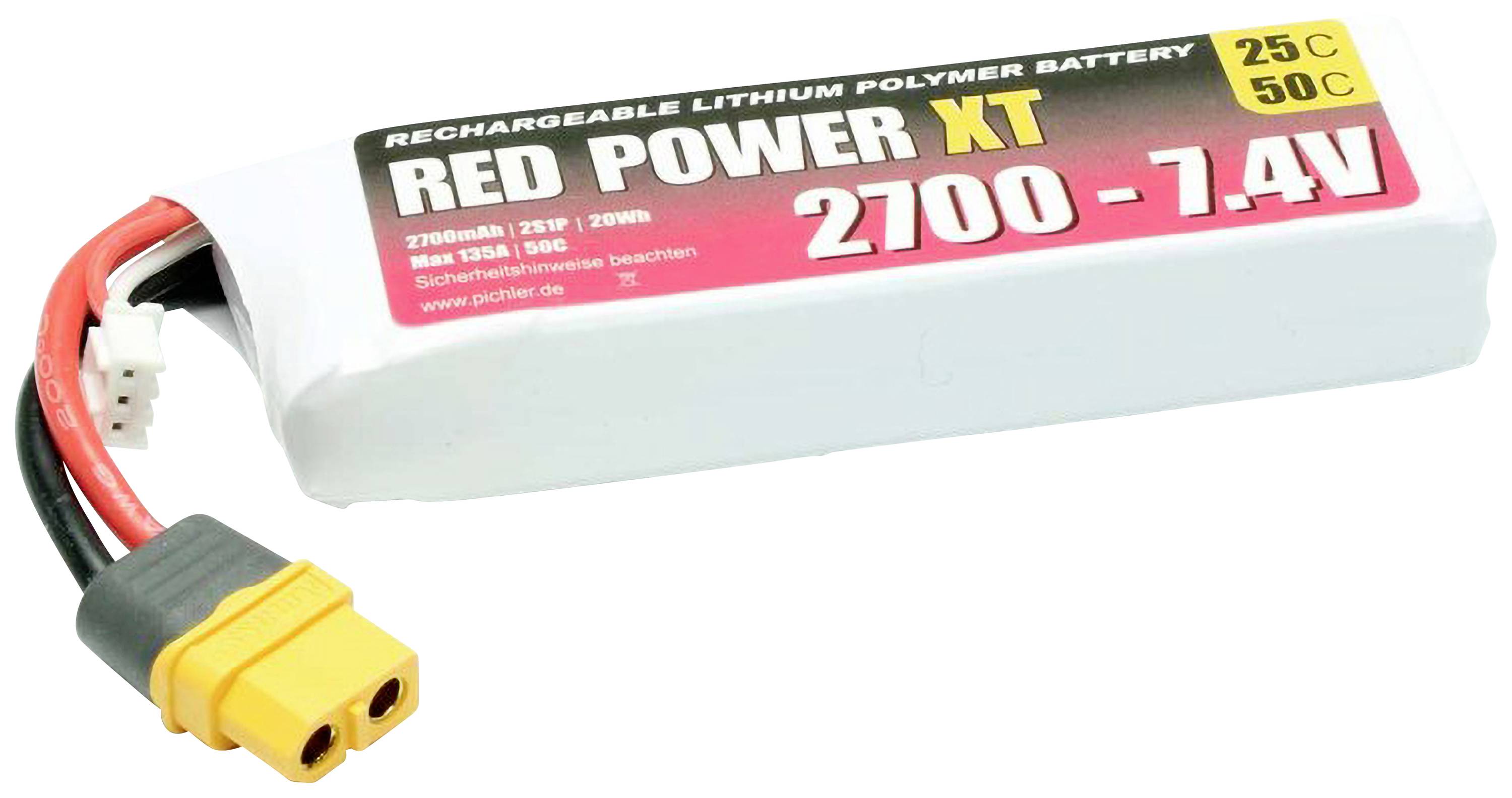 Red Power Modellbau-Akkupack (LiPo) 7.4 V 2700 mAh Softcase XT60