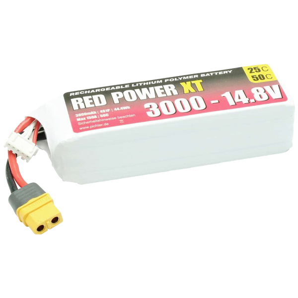 Red Power Modellbau-Akkupack (LiPo) 14.8V 3000 mAh Softcase XT60