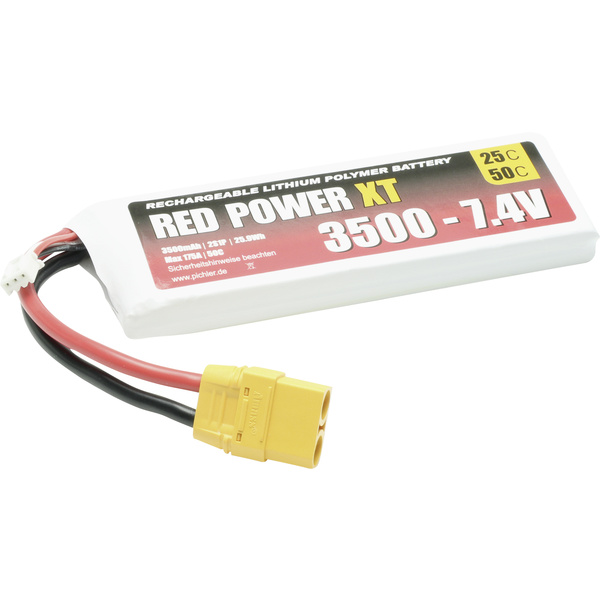 Red Power Modellbau-Akkupack (LiPo) 7.4V 3500 mAh 25 C Softcase XT90