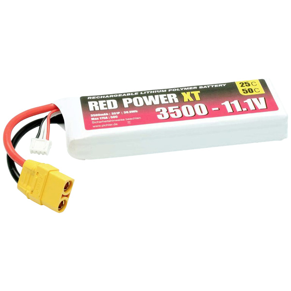 Red Power Modellbau-Akkupack (LiPo) 11.1V 3500 mAh Softcase XT90
