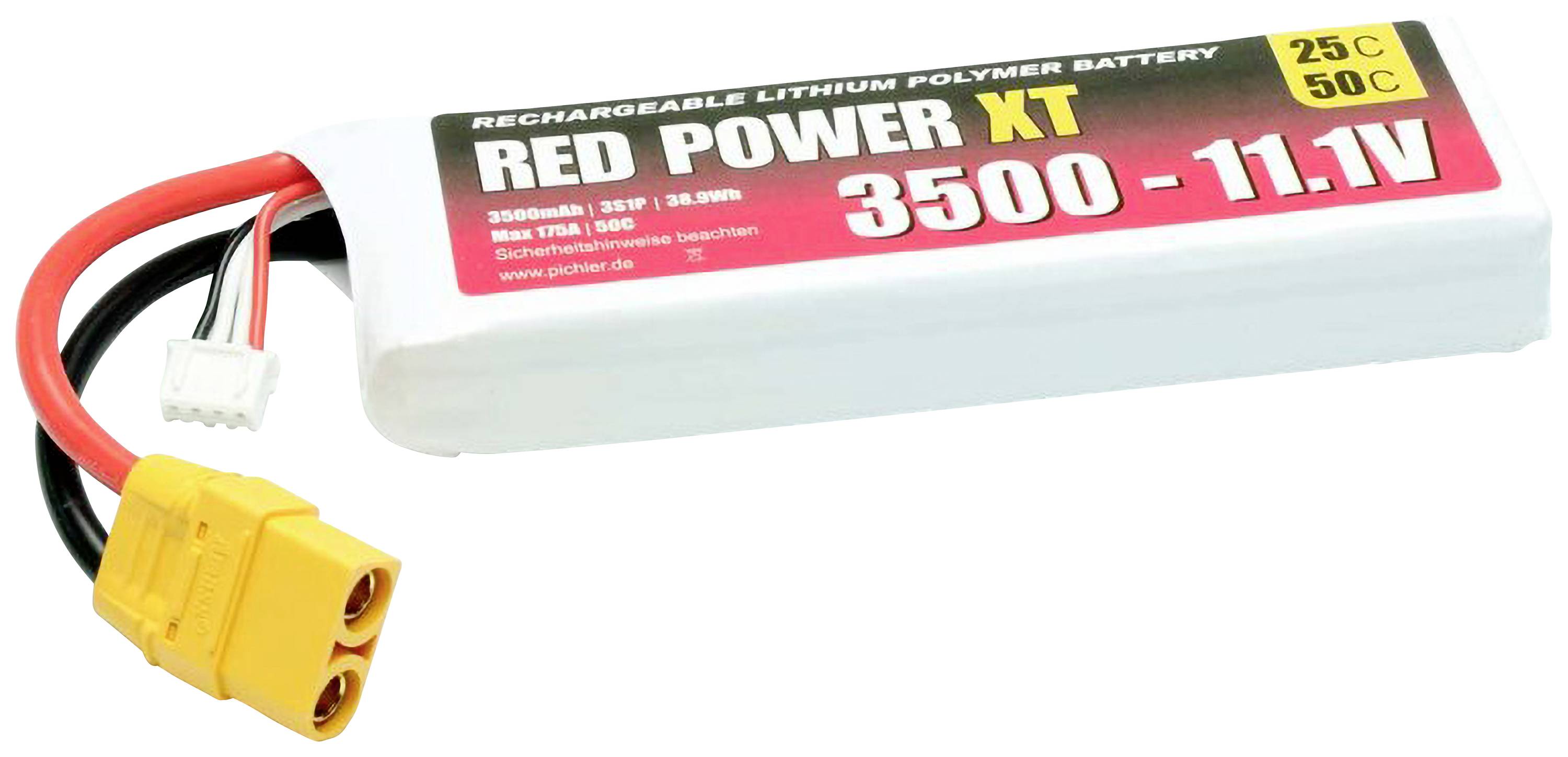 Red Power Modellbau-Akkupack (LiPo) 11.1V 3500 mAh Softcase XT90