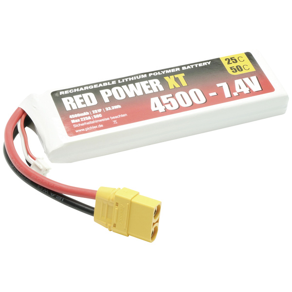 Red Power Modellbau-Akkupack (LiPo) 7.4V 4500 mAh 25 C Softcase XT90