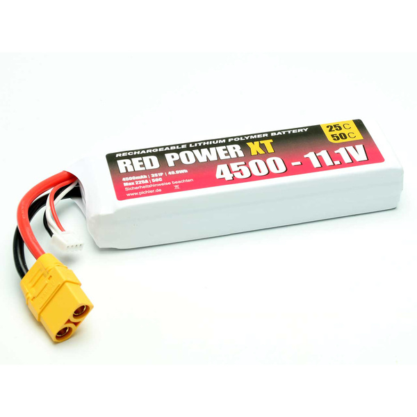 Red Power Modellbau-Akkupack (LiPo) 11.1V 4500 mAh Softcase XT90