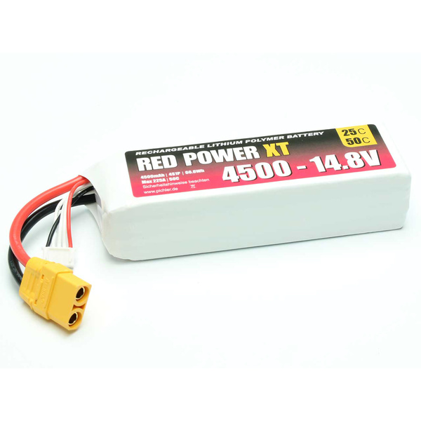 Red Power Modellbau-Akkupack (LiPo) 14.8V 4500 mAh Softcase XT90