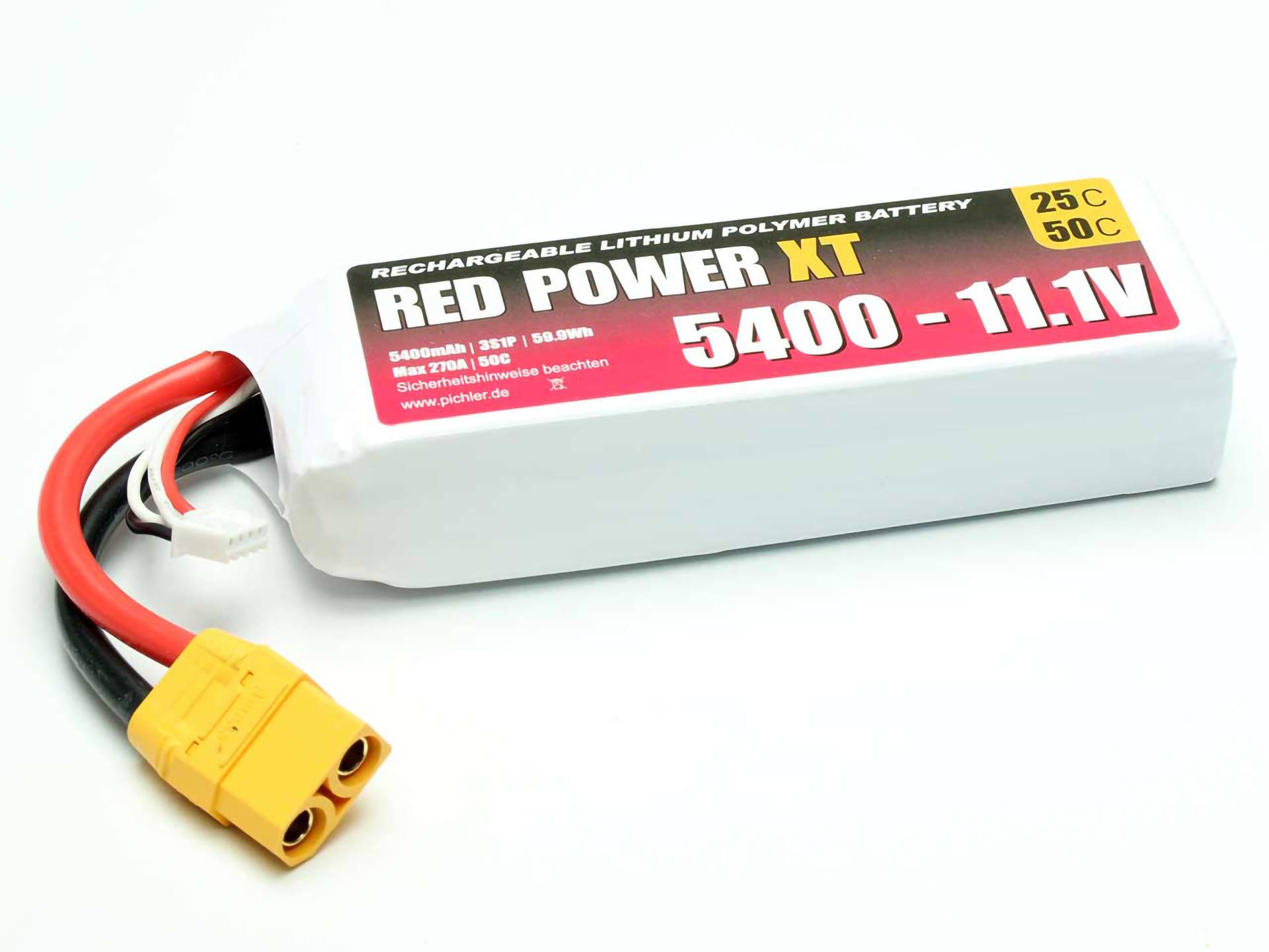 Red Power Modellbau-Akkupack (LiPo) 11.1V 5400 mAh Softcase XT90