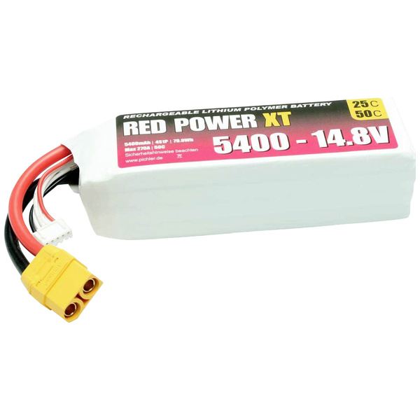 Red Power Modellbau-Akkupack (LiPo) 14.8V 5400 mAh Softcase XT90