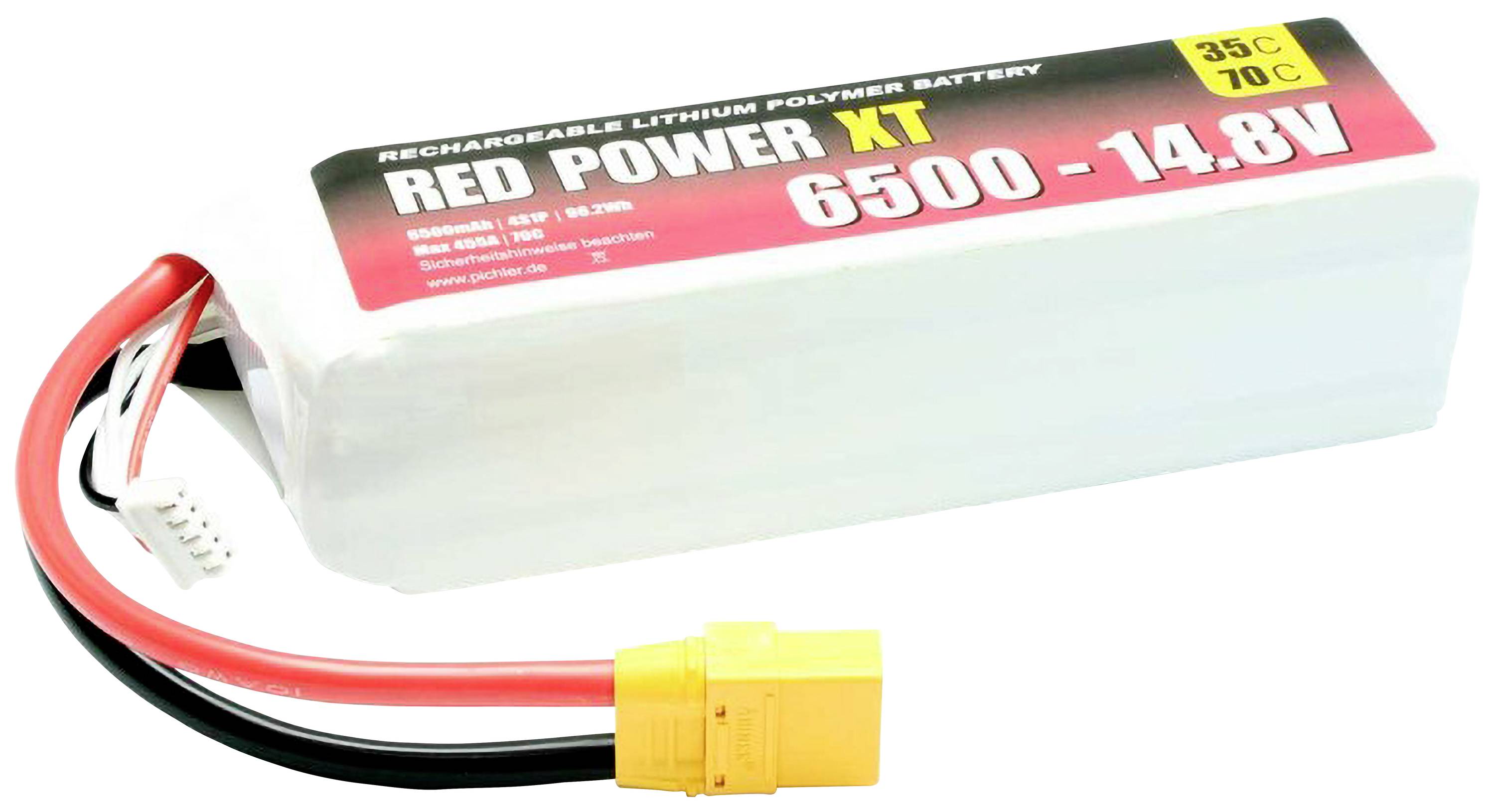 Red Power Modellbau-Akkupack (LiPo) 14.8V 6500 mAh 35 C Softcase XT90