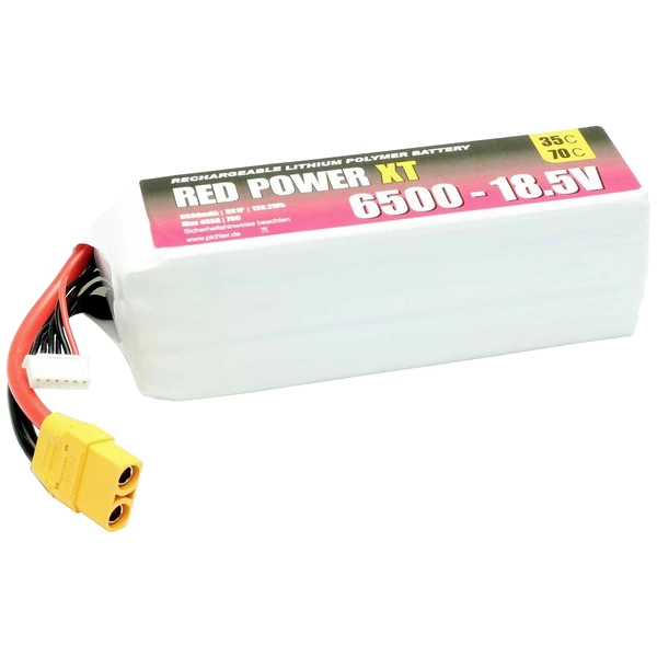 Red Power Modellbau-Akkupack (LiPo) 18.5V 6500 mAh 35 C Softcase XT90 Red Power Modellbau-Akkupack (LiPo) 18.5V 6500 mAh 35 C Softcase XT90