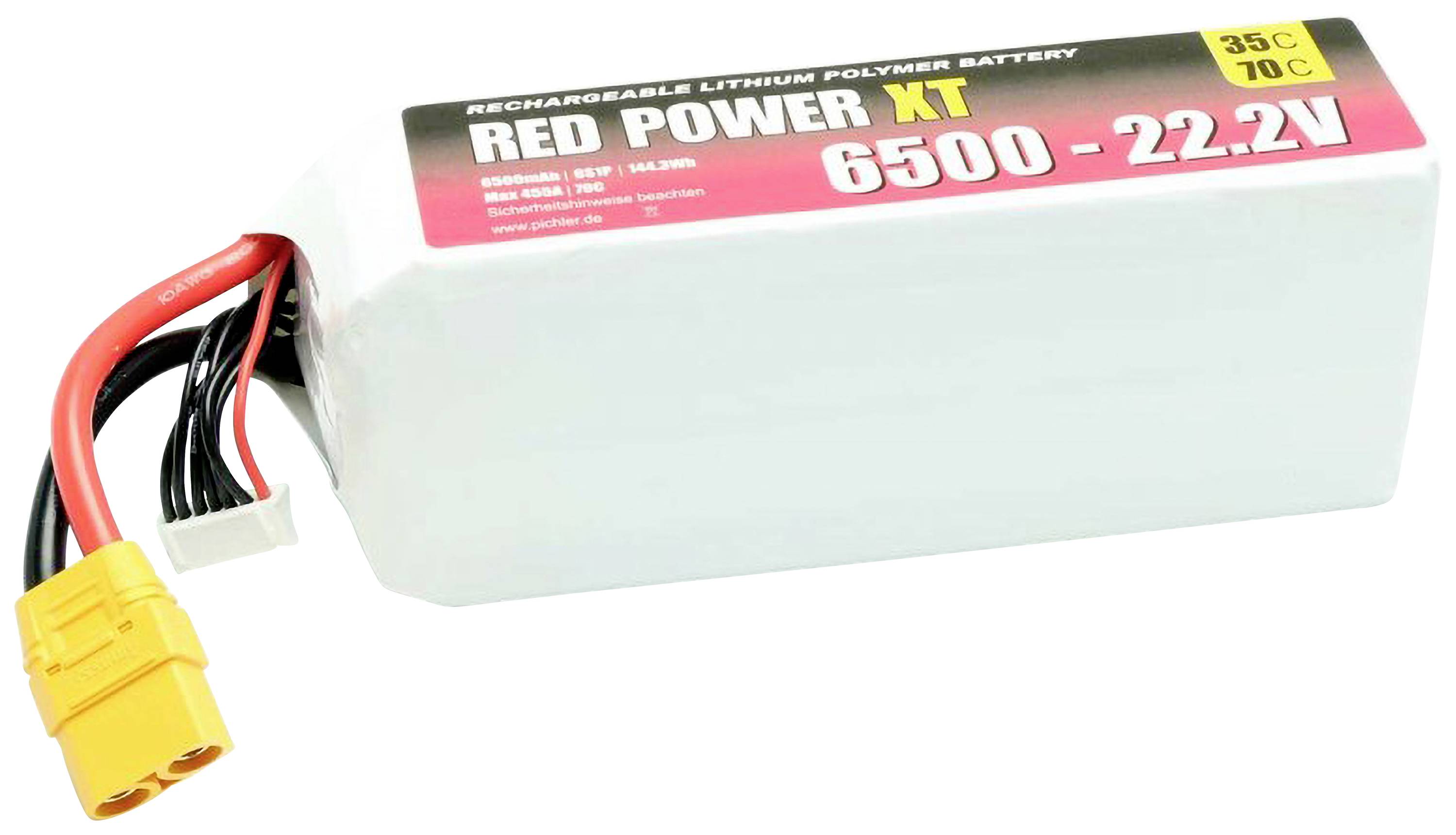 Red Power Modellbau-Akkupack (LiPo) 22.2V 6500 mAh 35 C Softcase XT90