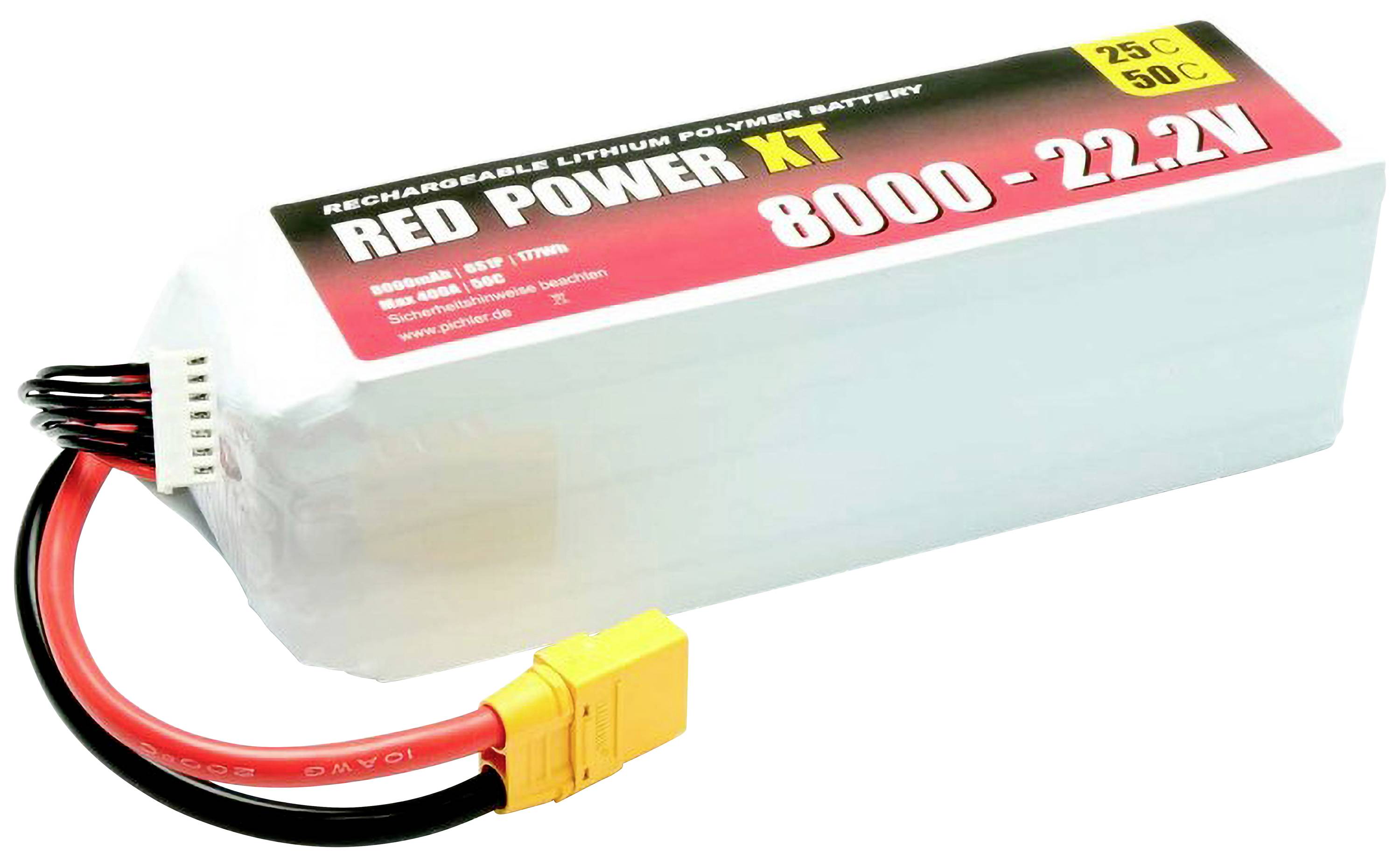 Red Power Modellbau-Akkupack (LiPo) 22.2V 8000 mAh 25 C Softcase XT90