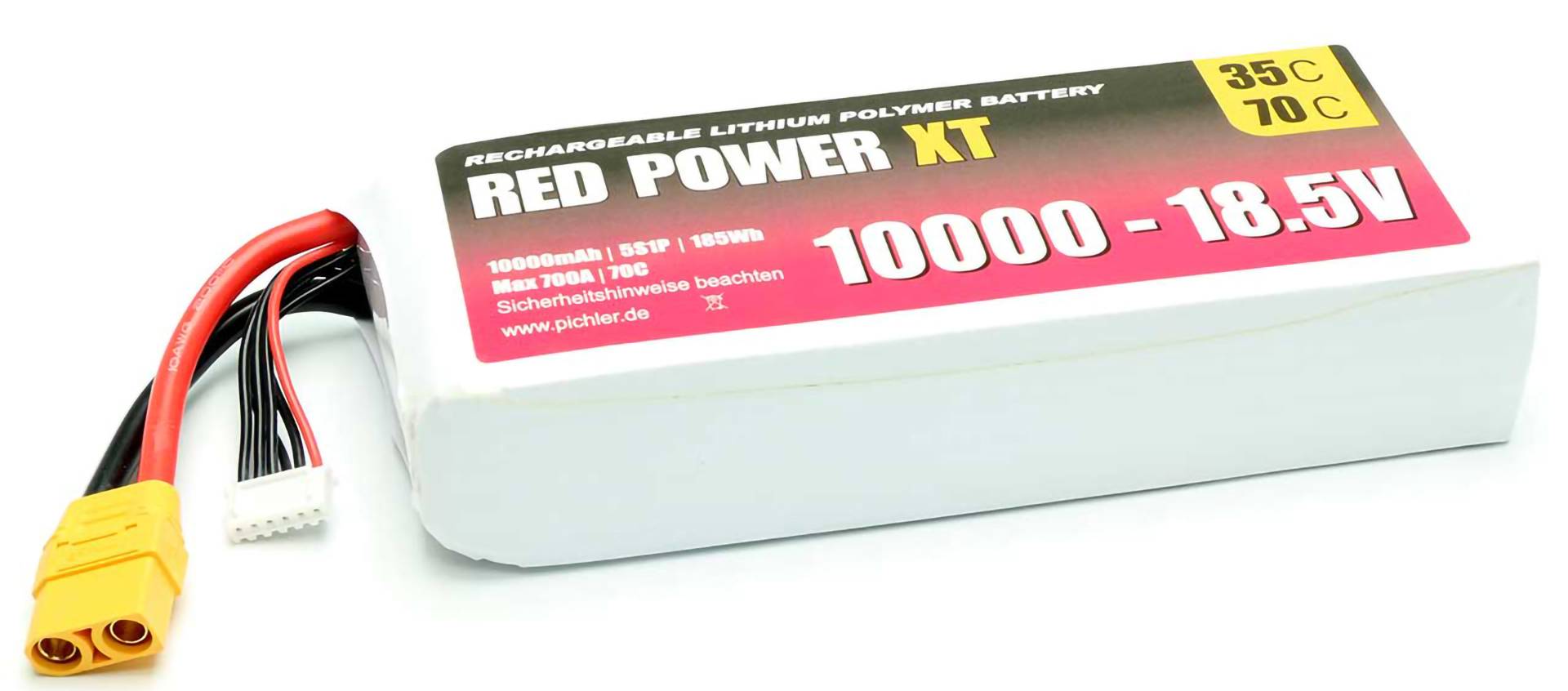 Red Power Modellbau-Akkupack (LiPo) 18.5V 10Ah 35 C Softcase XT90