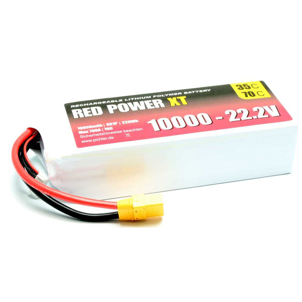 Red Power Modellbau-Akkupack (LiPo) 22.2V 10Ah 35 C Softcase XT90