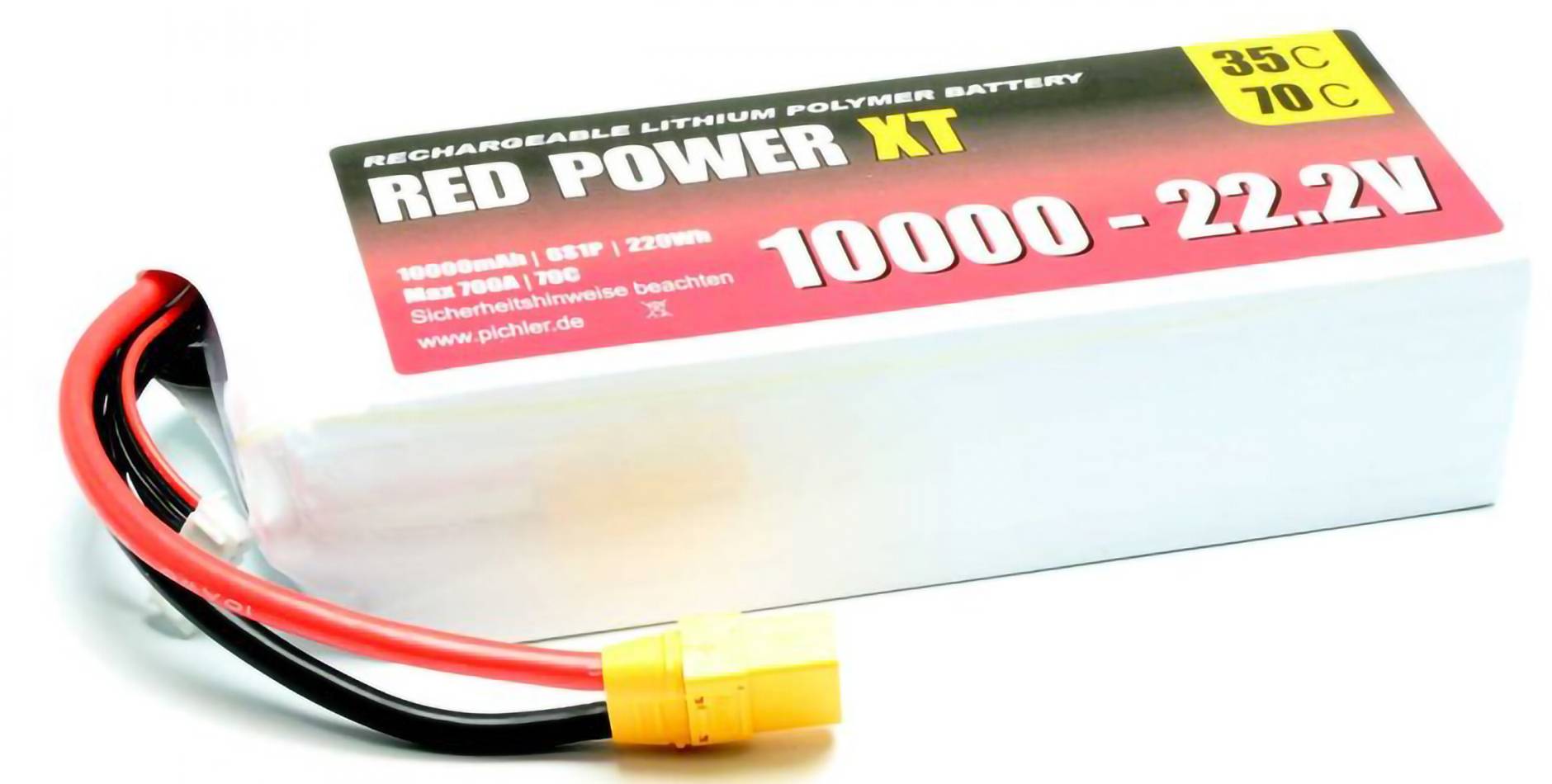 Red Power Modellbau-Akkupack (LiPo) 22.2V 10Ah 35 C Softcase XT90