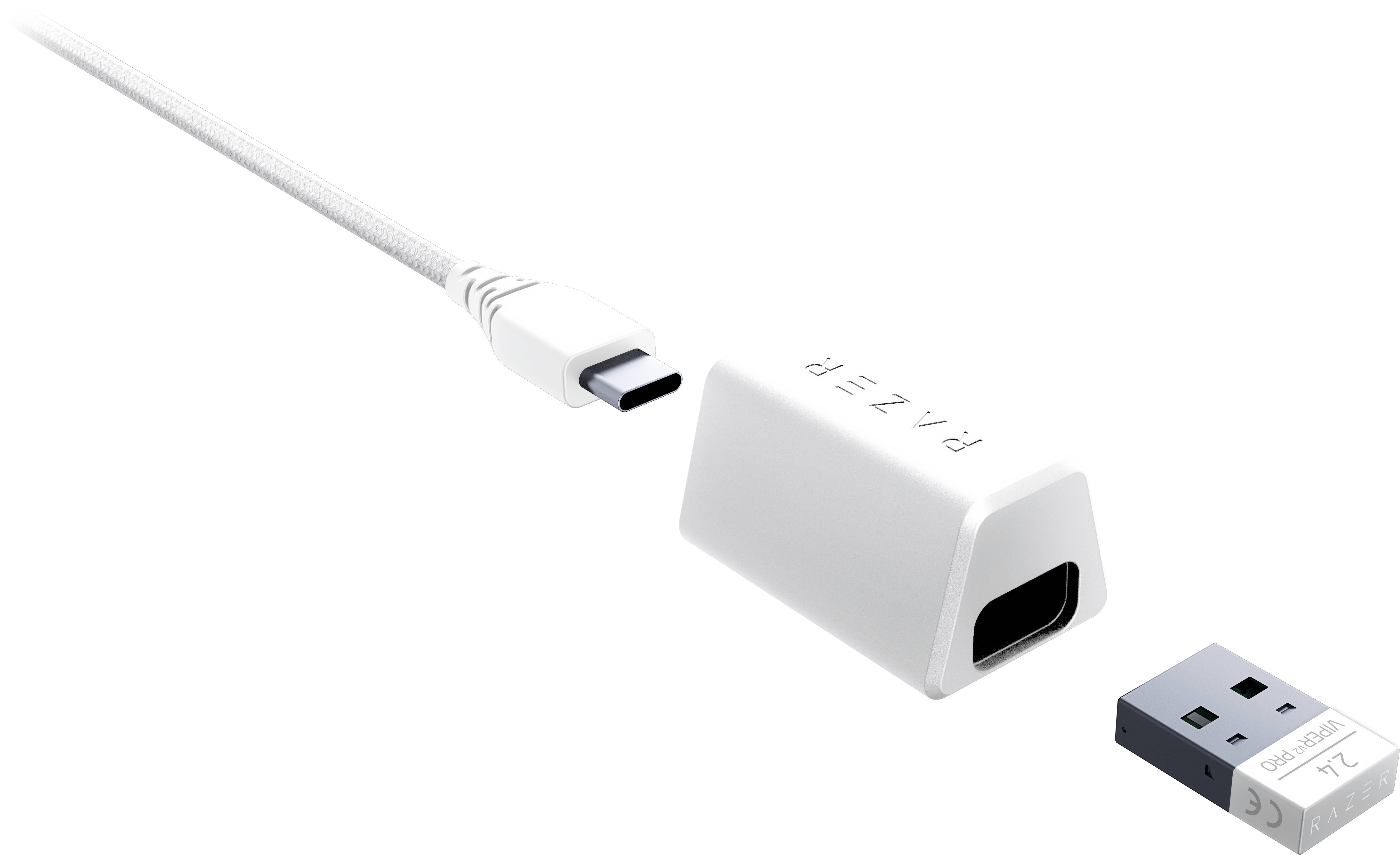 RAZER Viper V2 Pro Gaming-Maus Kabellos, USB Optisch Weiß 5 Tasten 30000 dpi Integrierter Profilspeicher, Integriertes Scrollrad