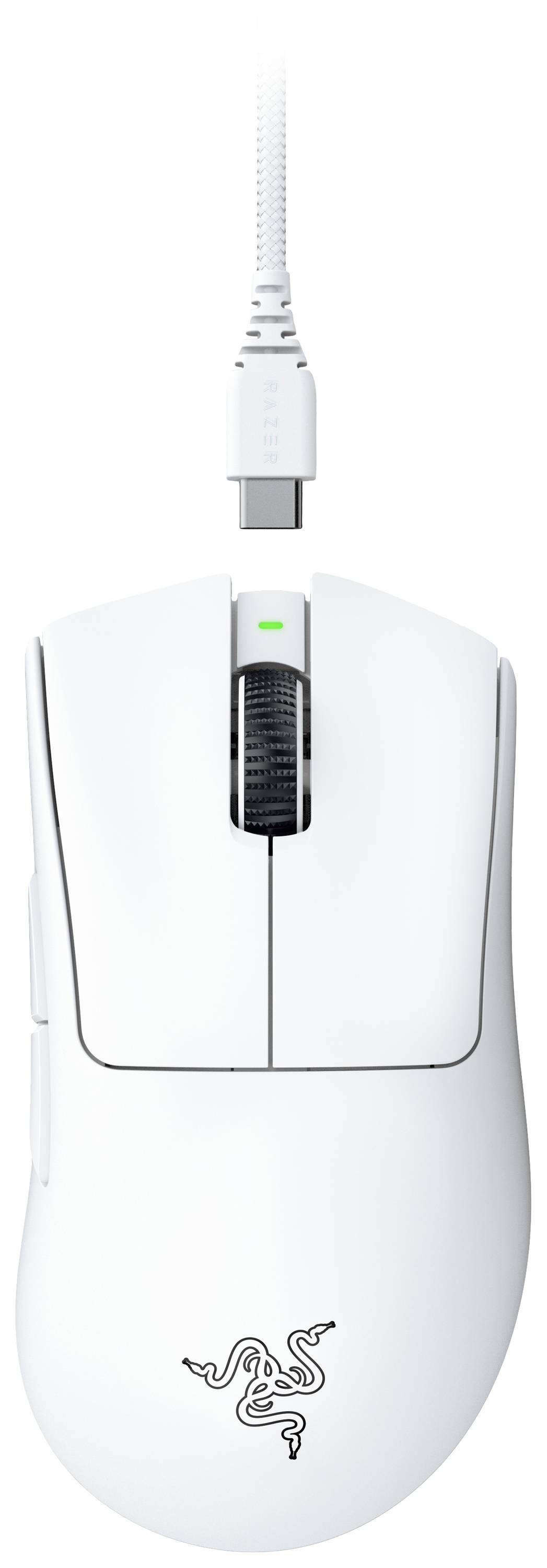 RAZER DeathAdder V3 Pro Gaming-Maus Kabellos, USB Optisch Weiß 5 Tasten 30000 dpi Integrierter Profilspeicher, Integriertes Scrollrad, Wiederaufla