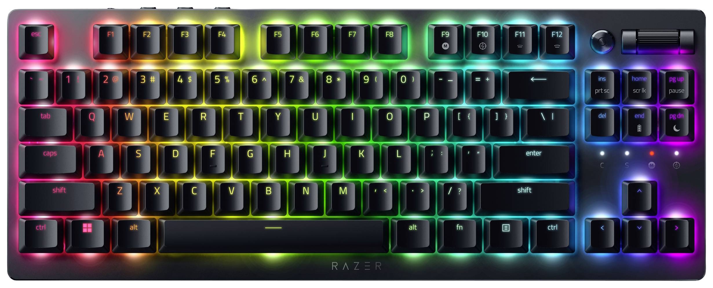 RAZER DeathStalker V2 Pro Tenkeyless Bluetooth®, USB Gaming-Tastatur Deutsch, QWERTZ Schwarz Abnehmbares Kabel, Beleuchtet, Integrierter