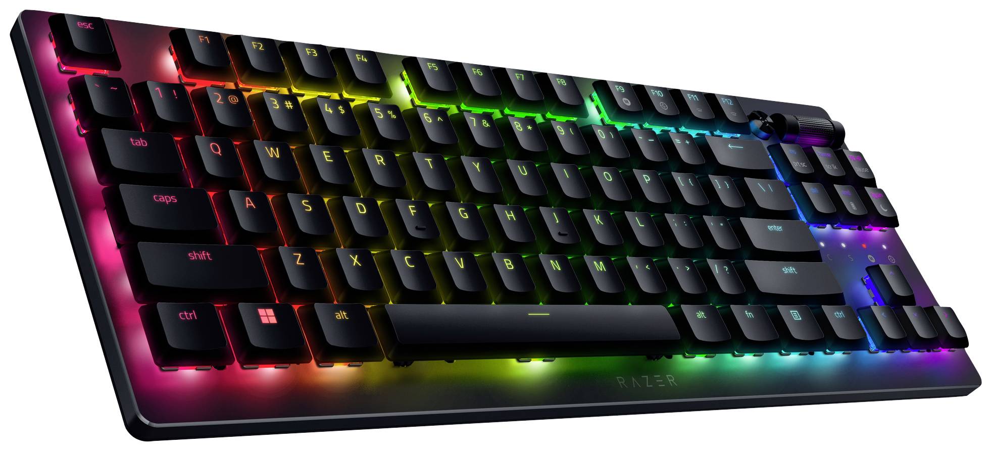 RAZER DeathStalker V2 Pro Tenkeyless Bluetooth®, USB Gaming-Tastatur Deutsch, QWERTZ Schwarz Abnehmbares Kabel, Beleuchtet, Integrierter