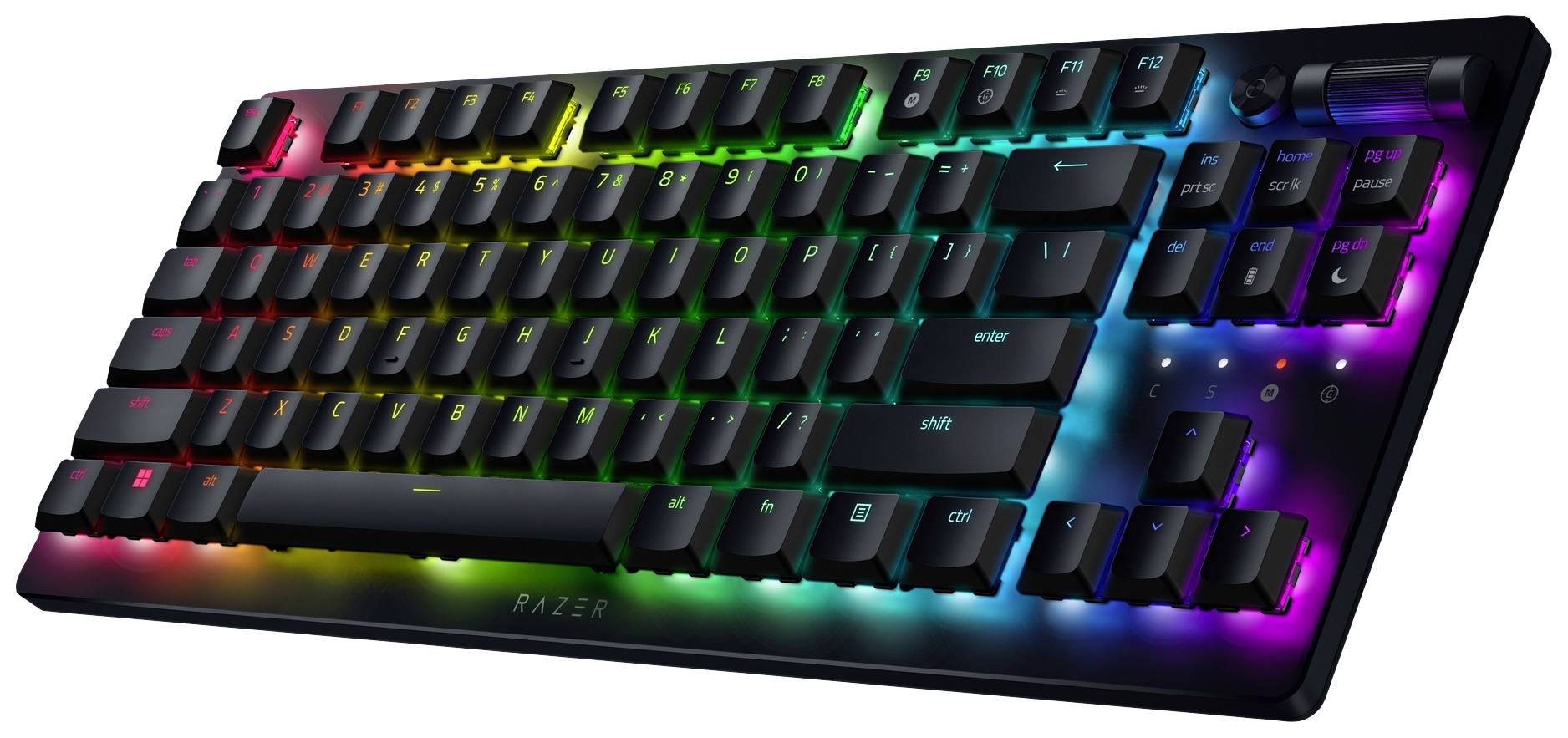 RAZER DeathStalker V2 Pro Tenkeyless Bluetooth®, USB Gaming-Tastatur Deutsch, QWERTZ Schwarz Abnehmbares Kabel, Beleuchtet