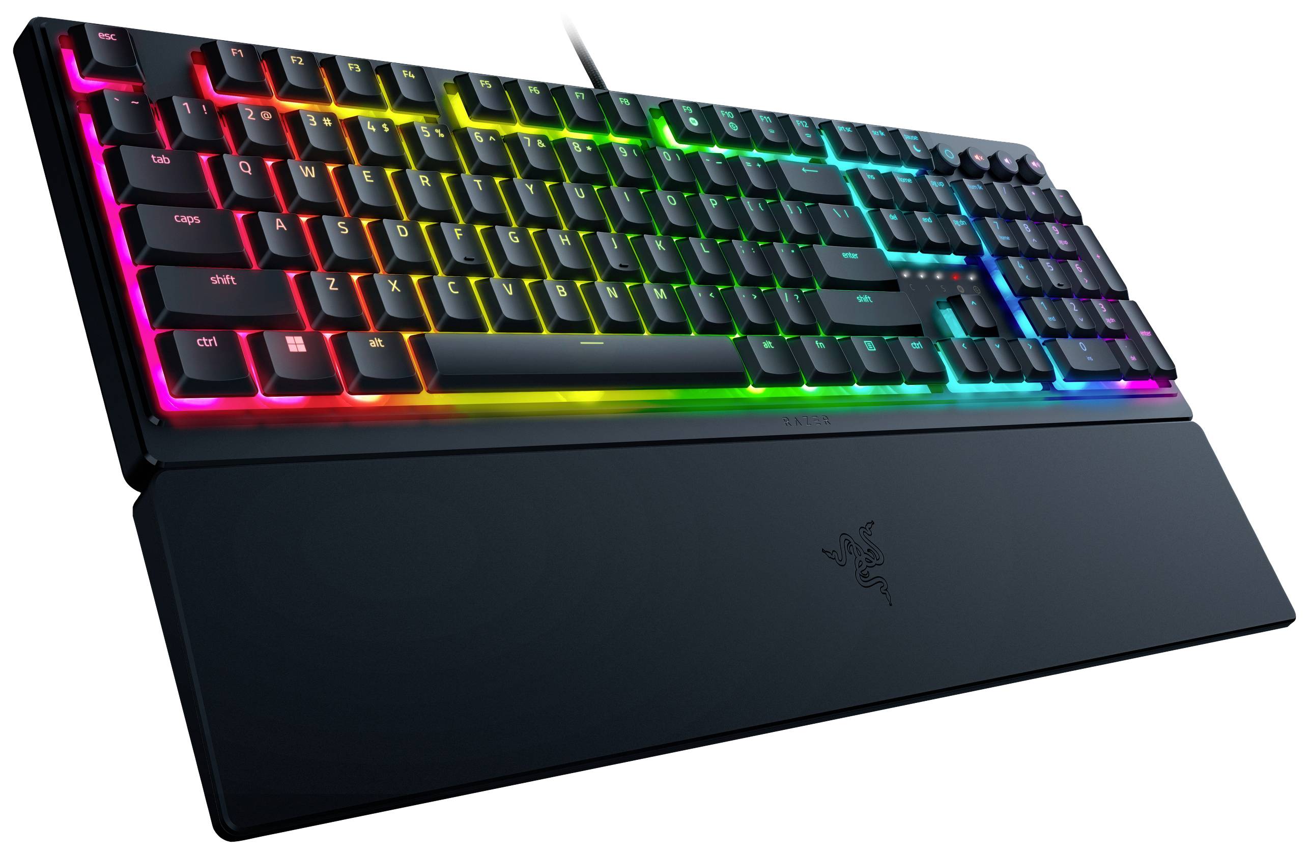 RAZER Ornata V3 Kabelgebunden Gaming-Tastatur Deutsch, QWERTZ Schwarz Beleuchtet, Handballenauflage