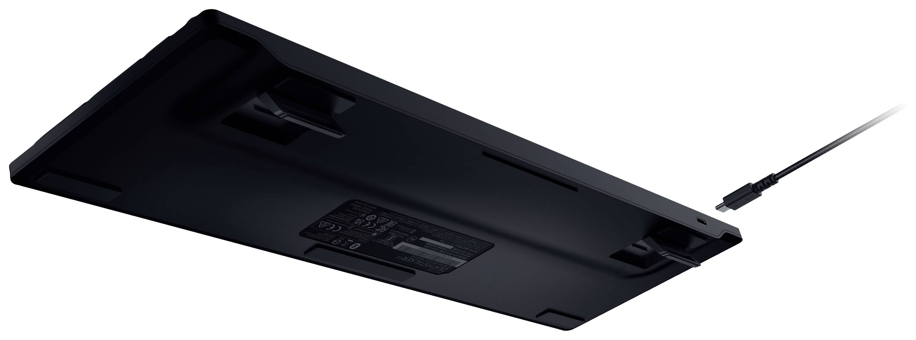 RAZER DeathStalker V2 USB Gaming-Tastatur Deutsch, QWERTZ Schwarz Abnehmbares Kabel, Beleuchtet, Integrierter Profilspeicher, Multimediatasten