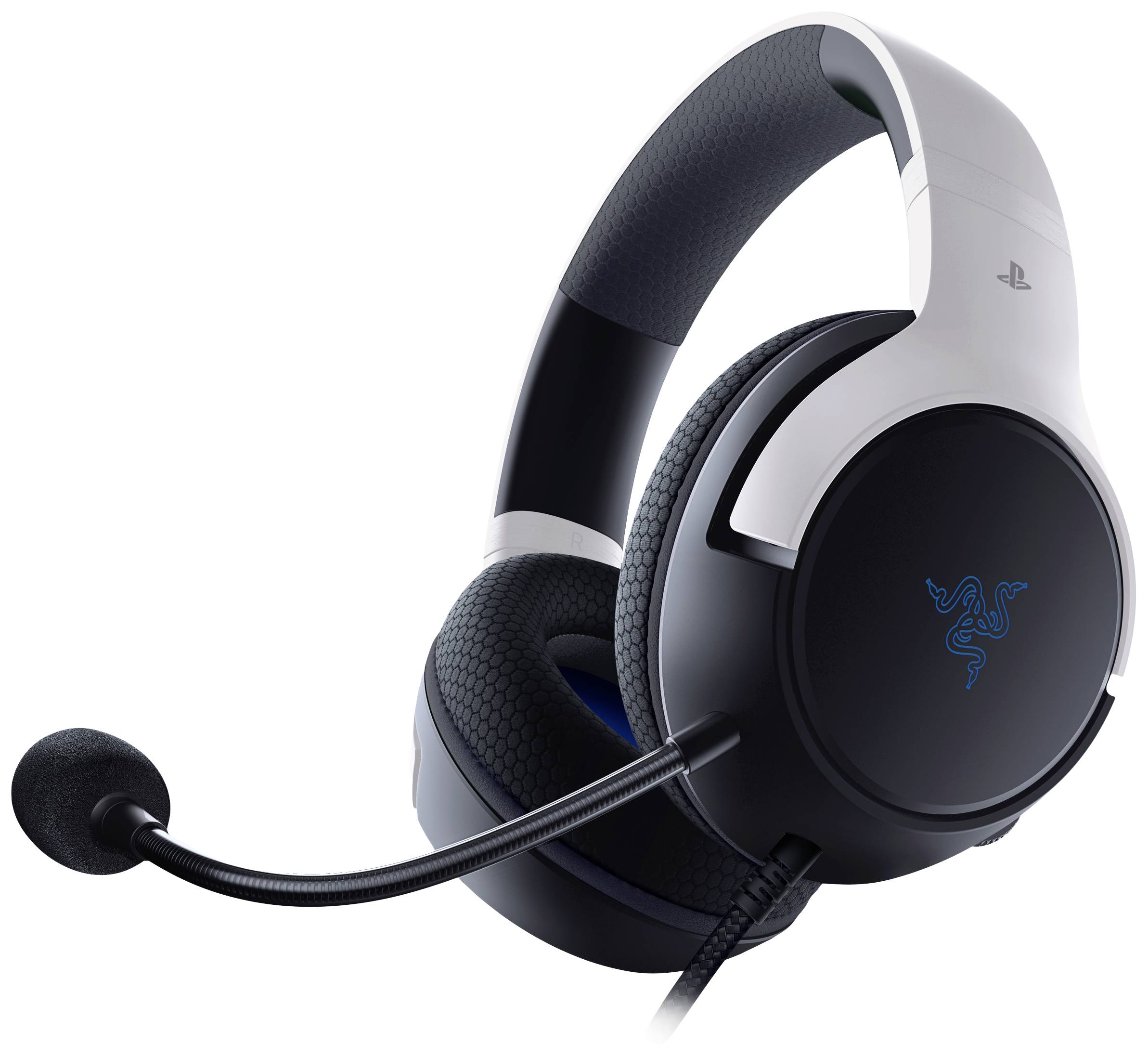 RAZER Kaira X - PlayStation Gaming Over Ear Headset kabelgebunden Stereo Weiß Headset, Lautstärkeregelung