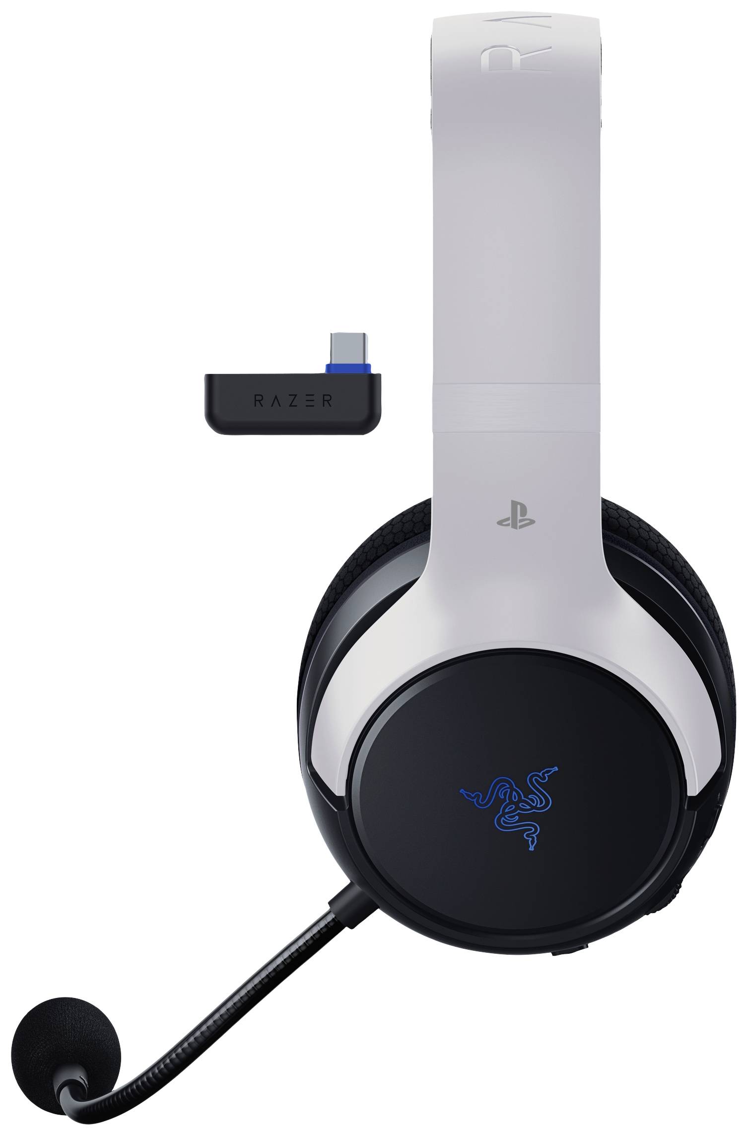 RAZER Kaira HyperSpeed - PlayStation Over Ear Headset Bluetooth® Stereo Weiß Headset, Lautstärkeregelung Gaming