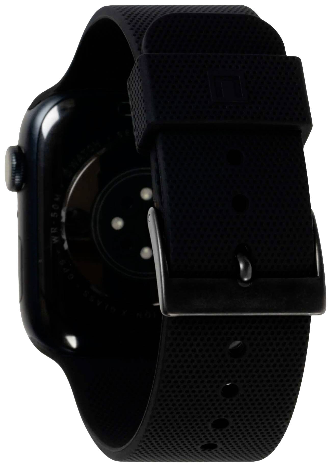 Urban Armor Gear Dot Silicone Armband 42 mm, 44 mm, 45 mm, 49mm Schwarz Watch SE, Watch Series 1, Watch Series 2, Watch Series