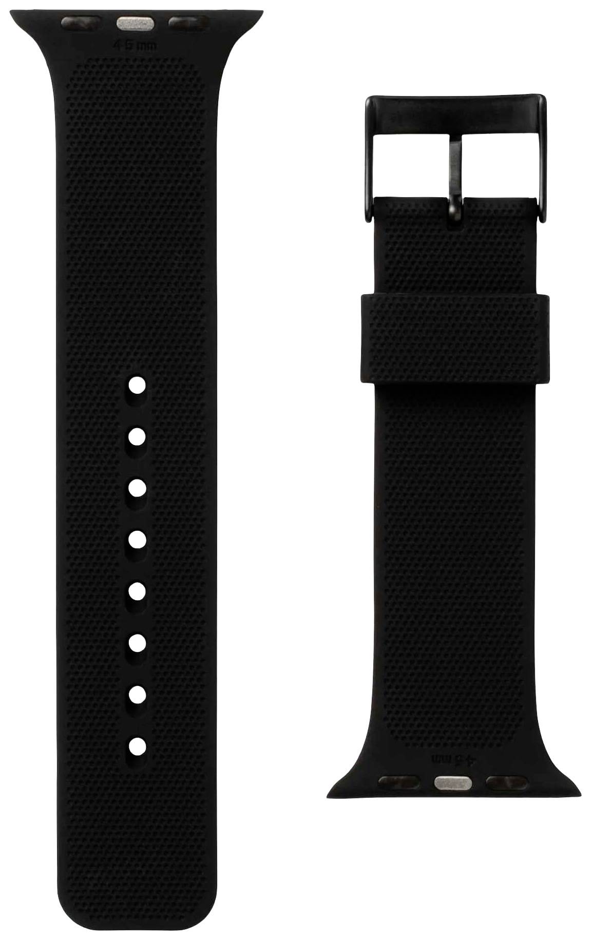 Urban Armor Gear Dot Silicone Armband 42 mm, 44 mm, 45 mm, 49mm Schwarz Watch SE, Watch Series 1, Watch Series 2, Watch Series