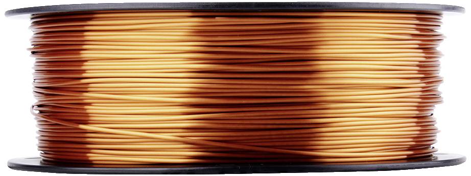 Kupferspule mit aufgewickeltem Kupferdraht, seitlich fotografiert, zeigt die glänzende Oberfläche des Drahtes.