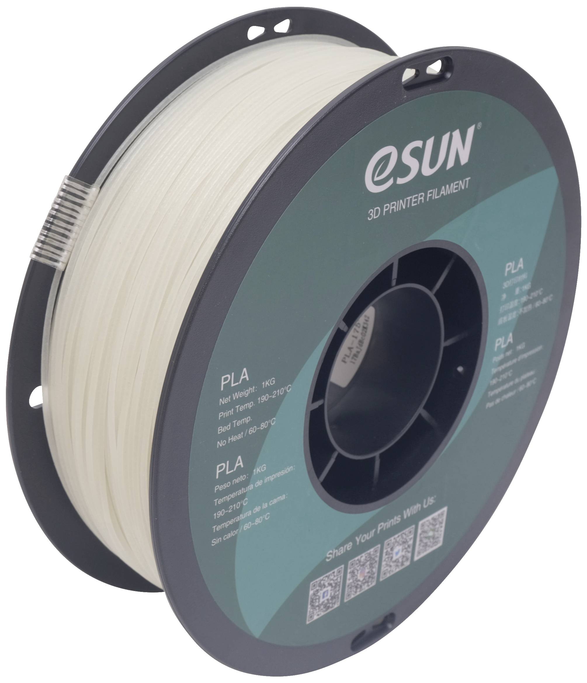 ESUN PLA Luminous Green Filament PLA nachleuchtend 1.75mm 1kg Grün (langnachleuchtend)