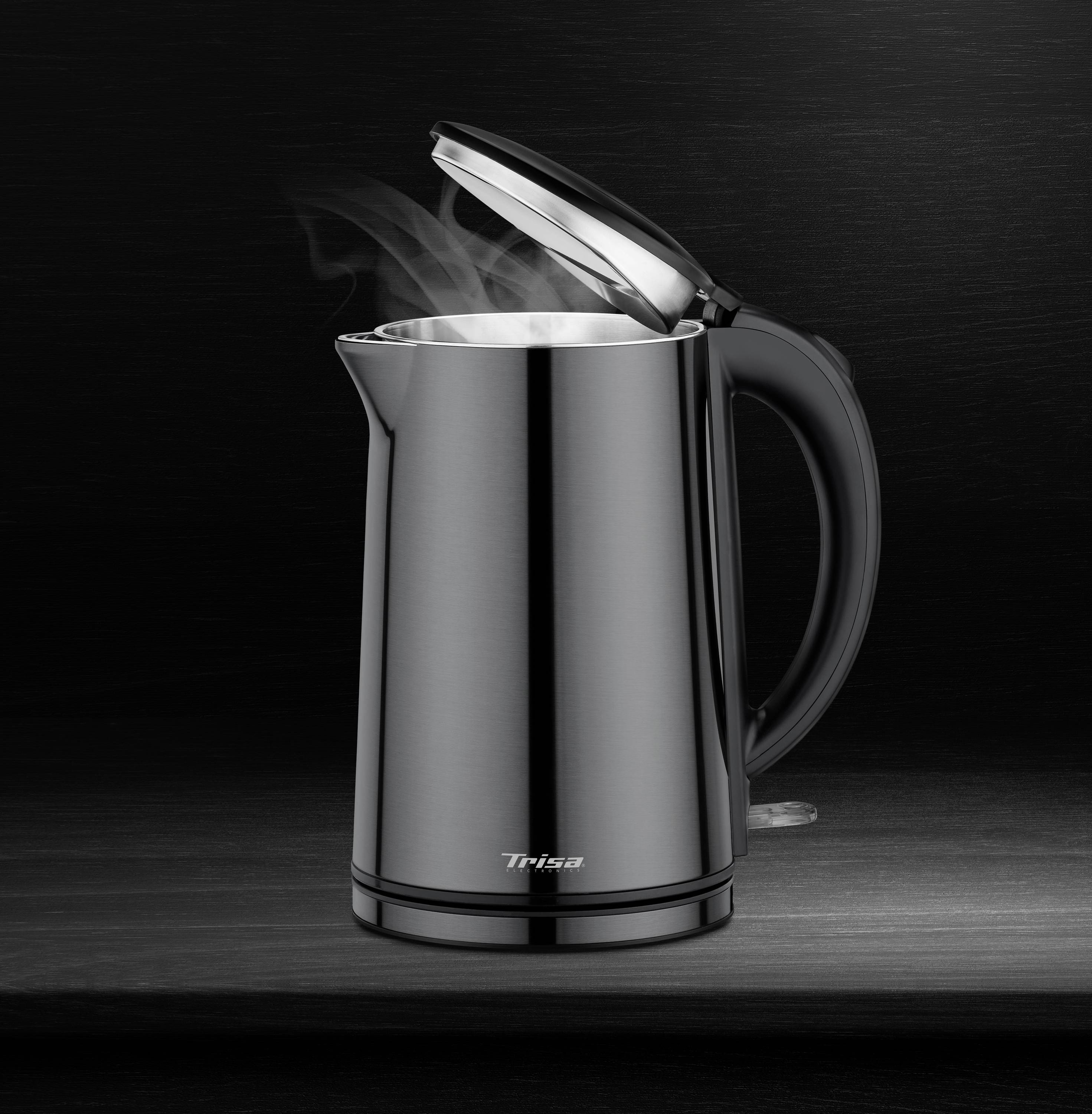 Trisa Comfort Touch Wasserkocher schnurlos, Überhitzungsschutz Schwarz Fassungsvermögen: 1.5 l