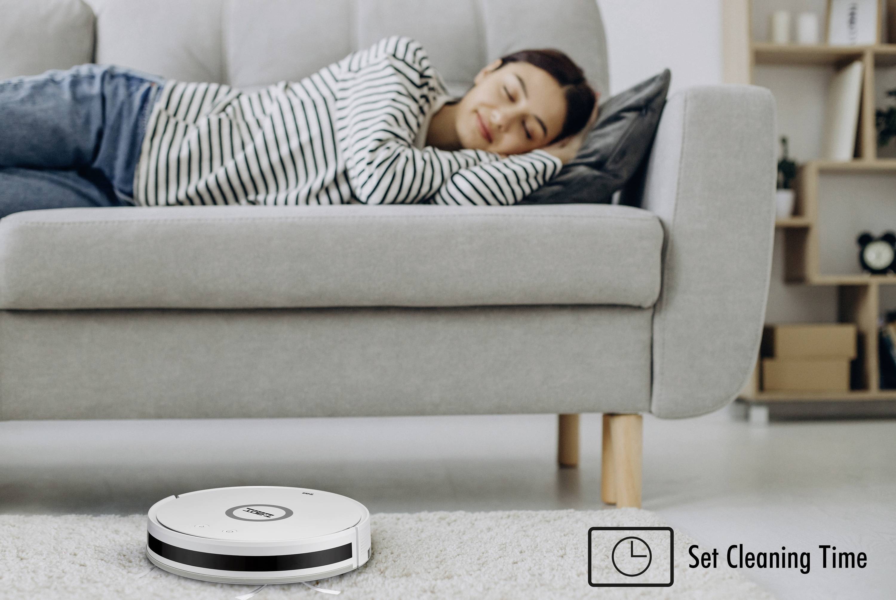 Trisa T-Bot Lite Saugroboter Weiß Fernbedienbar