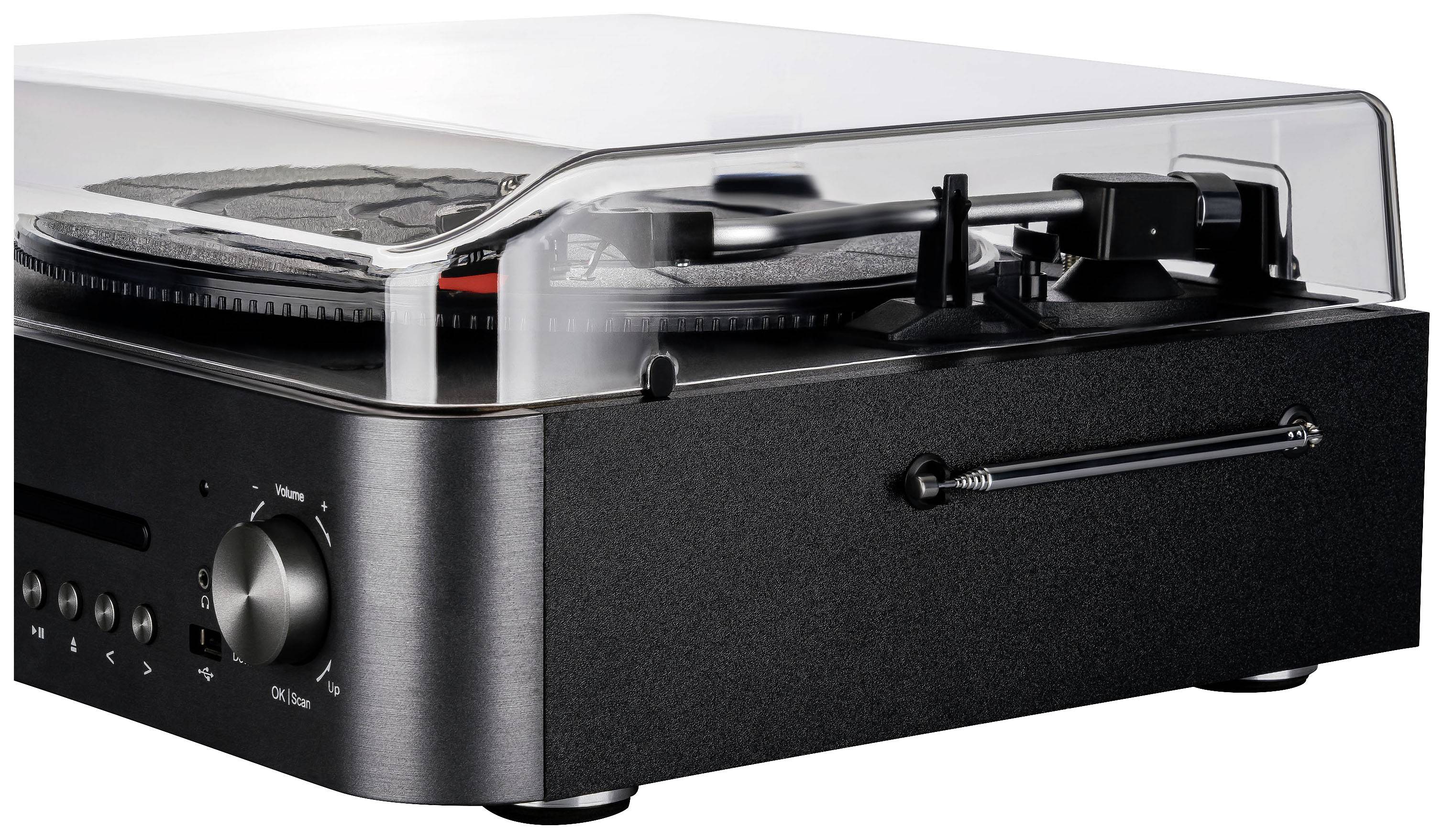 Reflexion HIF2080 Stereoanlage AUX, Bluetooth®, CD, DAB+, DLNA, Internetradio, Plattenspieler, Radiorecorder, UKW, USB, WLAN, Aufnahmefunktion