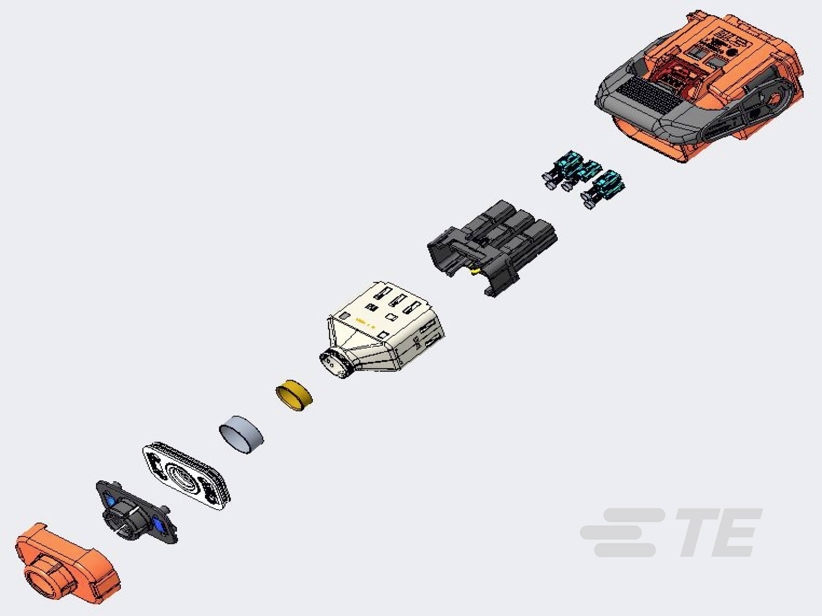TE Connectivity Stiftgehäuse-Kabel YHVA630-5PHM-6MM-A Package