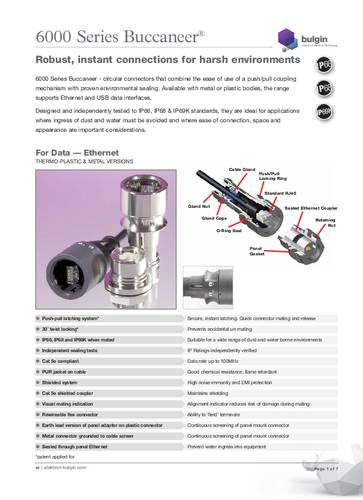 Bulgin PXP6033TP Rundsteckverbinder 1St.