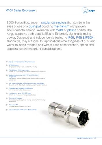 Bulgin PXP6034/A Rundsteckverbinder 1St.