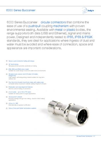 Bulgin PXM6011/16S/CR/0910/SN Rundsteckverbinder 1St.