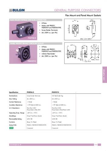 Bulgin PX0957/S Rundsteckverbinder
