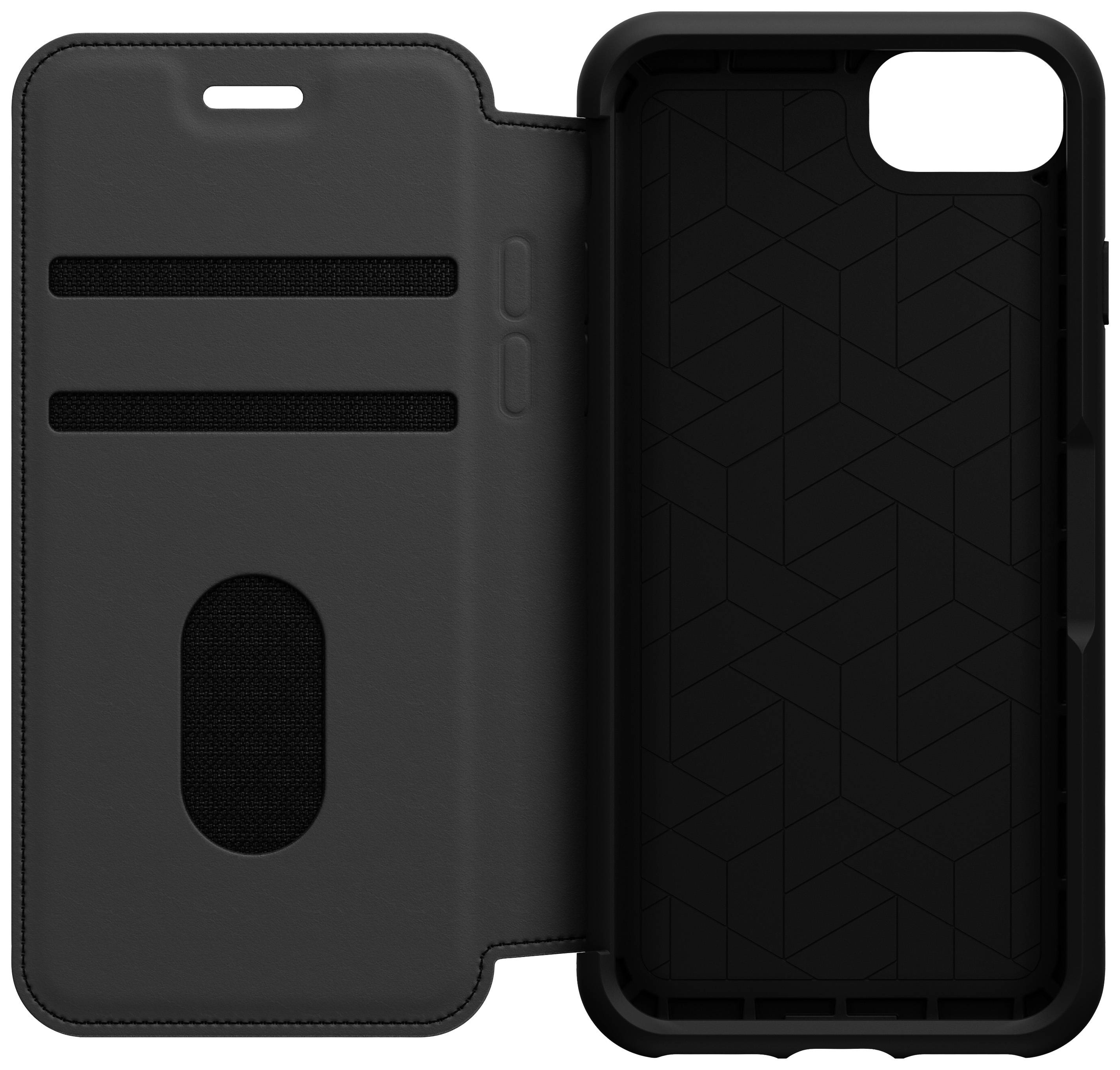Otterbox Strada Booklet Apple iPhone SE (3rd/2nd gen)/8/7 Schwarz Handy Flip Case, Stoßfest 77-65076