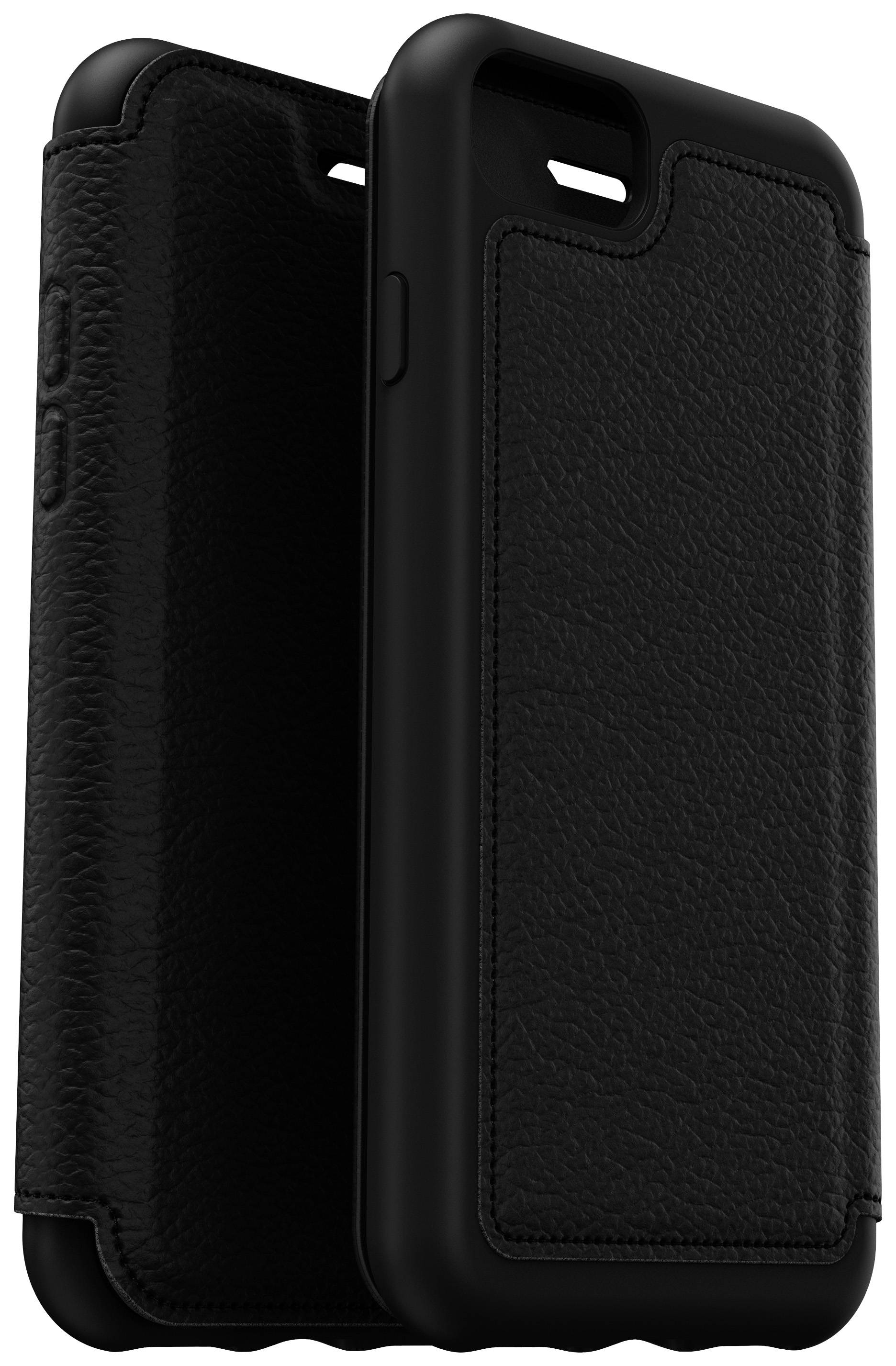 Otterbox Strada Booklet Apple iPhone SE (3rd/2nd gen)/8/7 Schwarz Handy Flip Case, Stoßfest 77-65076